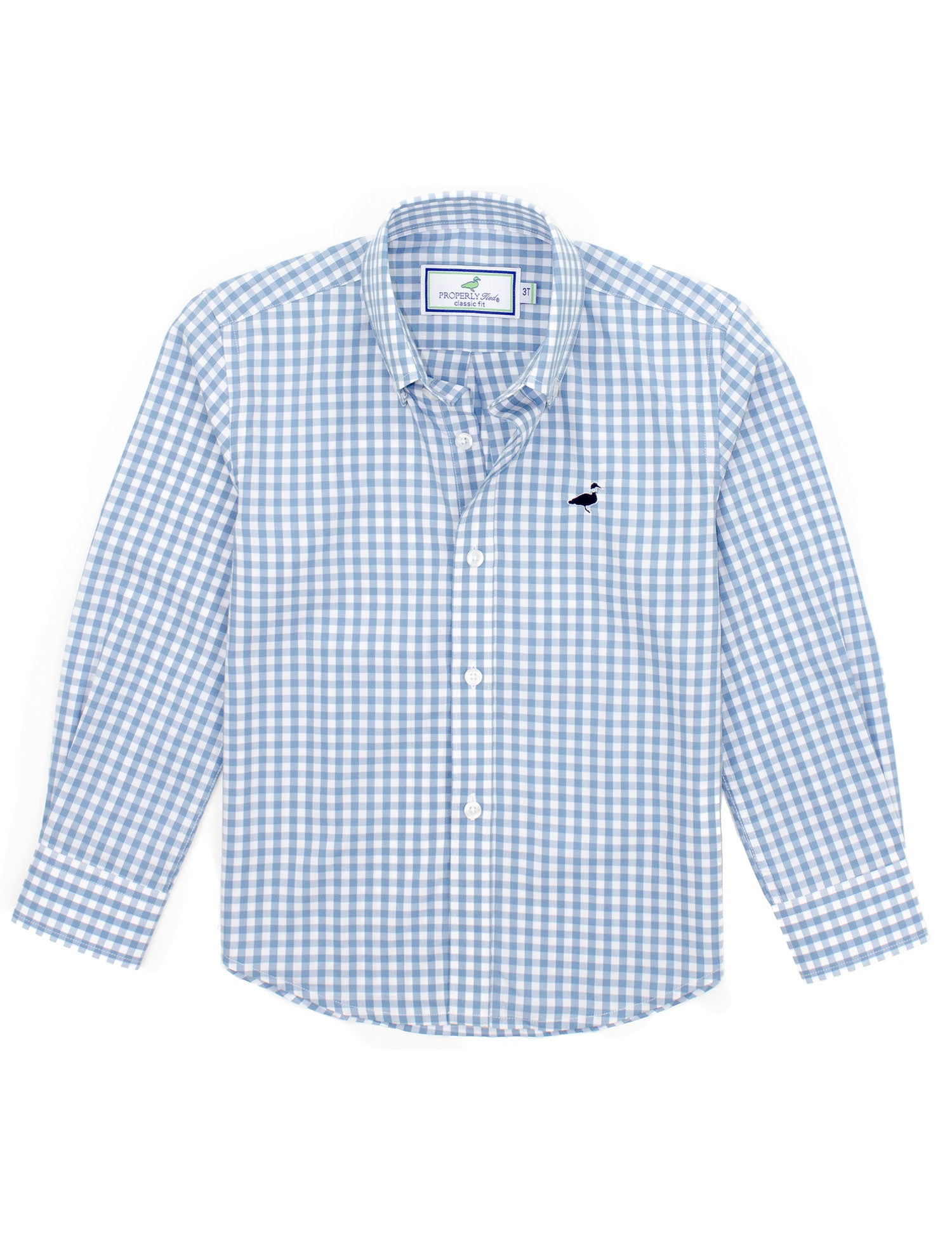 Properly Tied Boys Seasonal Sportshirt: Cornflower