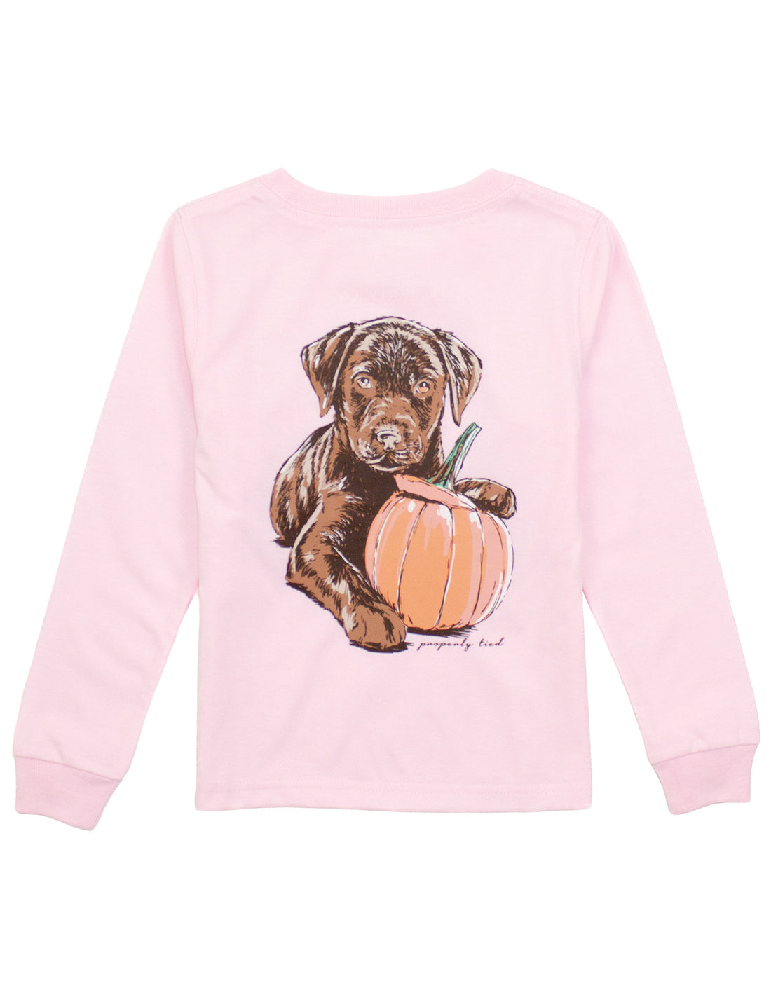 Girls Rose LS Graphic Tee: Pumpkin Pup