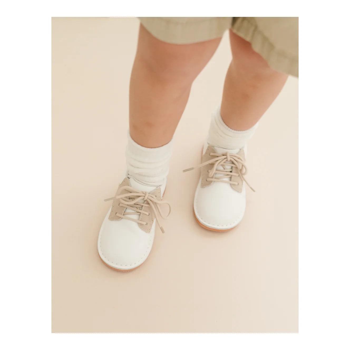 Rowan Saddle Shoe: White/Sand