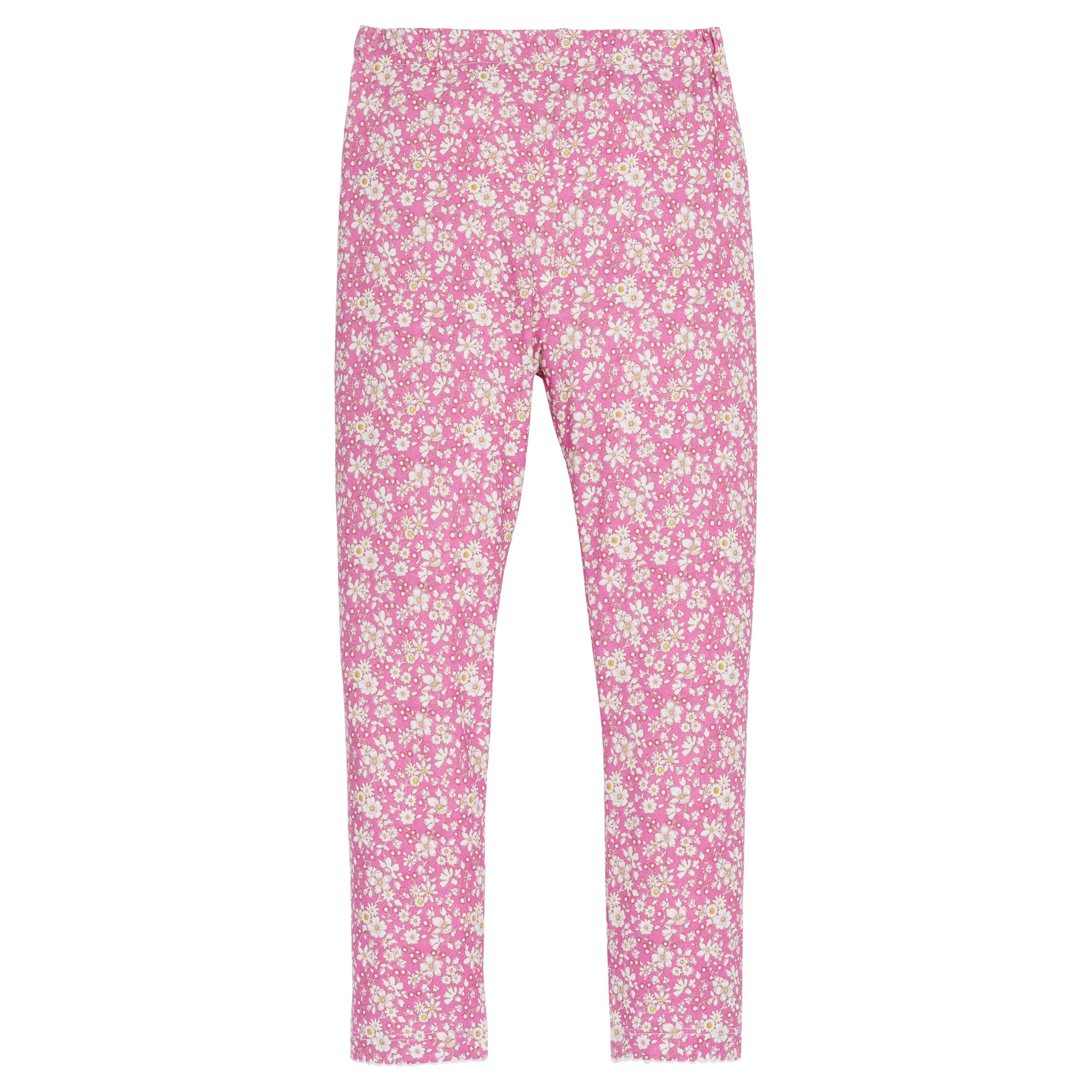 Girls Leggings: Roland Floral Fuchsia