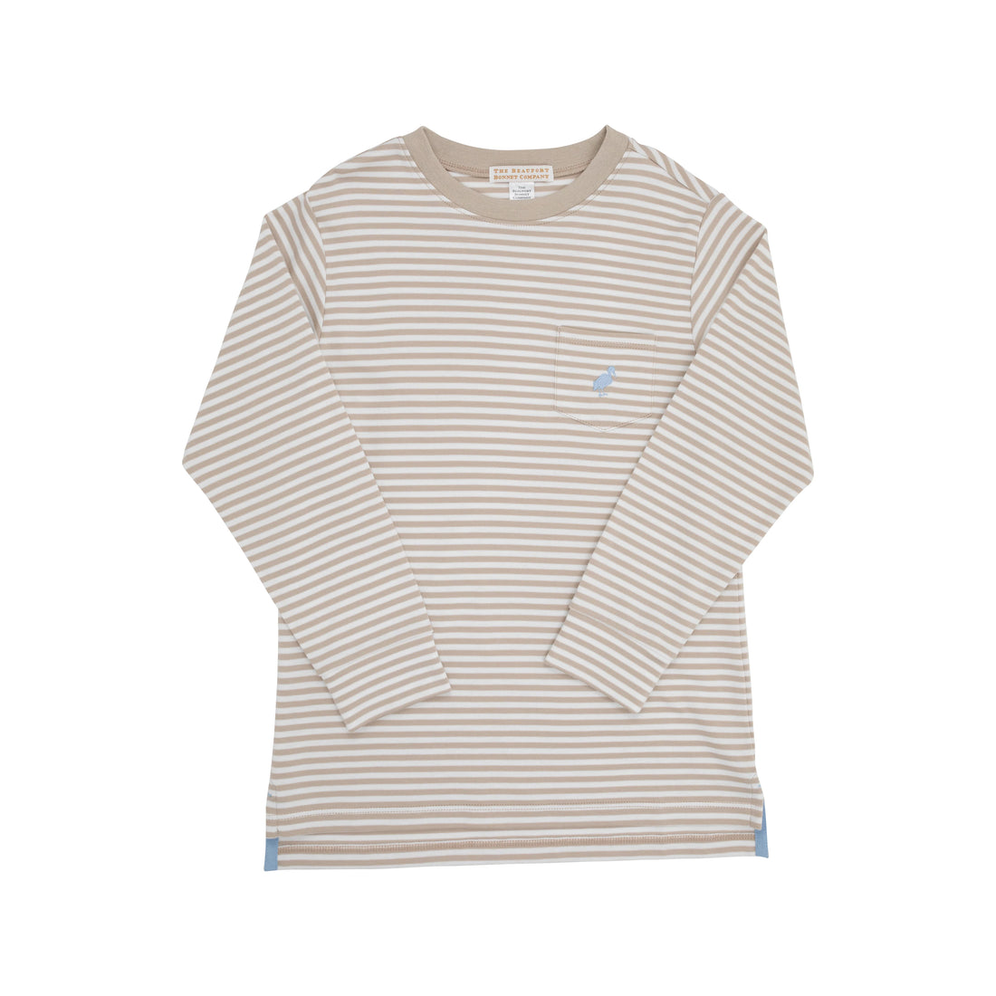 TBBC LS Carter Crewneck: Keenland Khaki Stripe