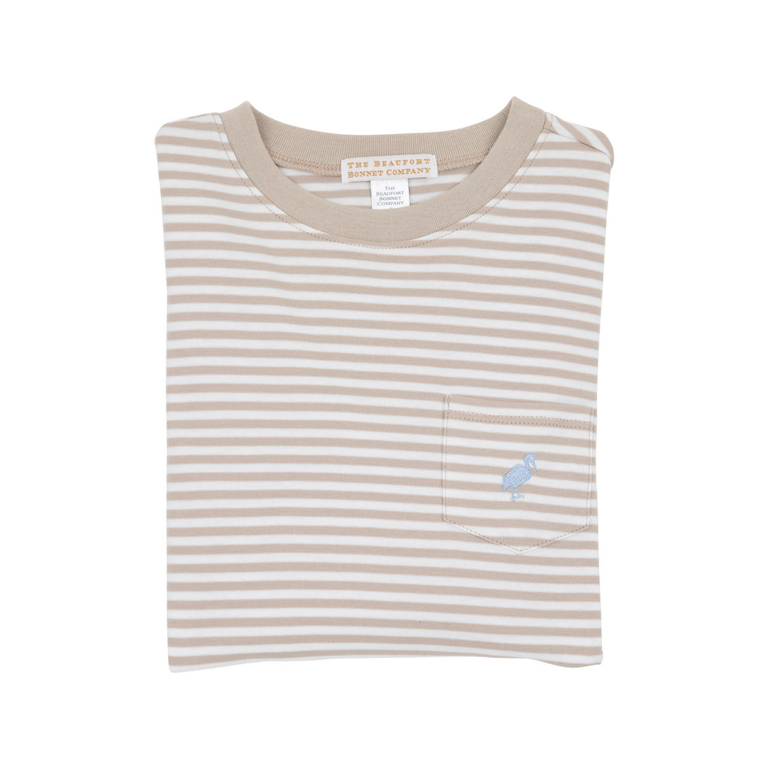 TBBC LS Carter Crewneck: Keenland Khaki Stripe