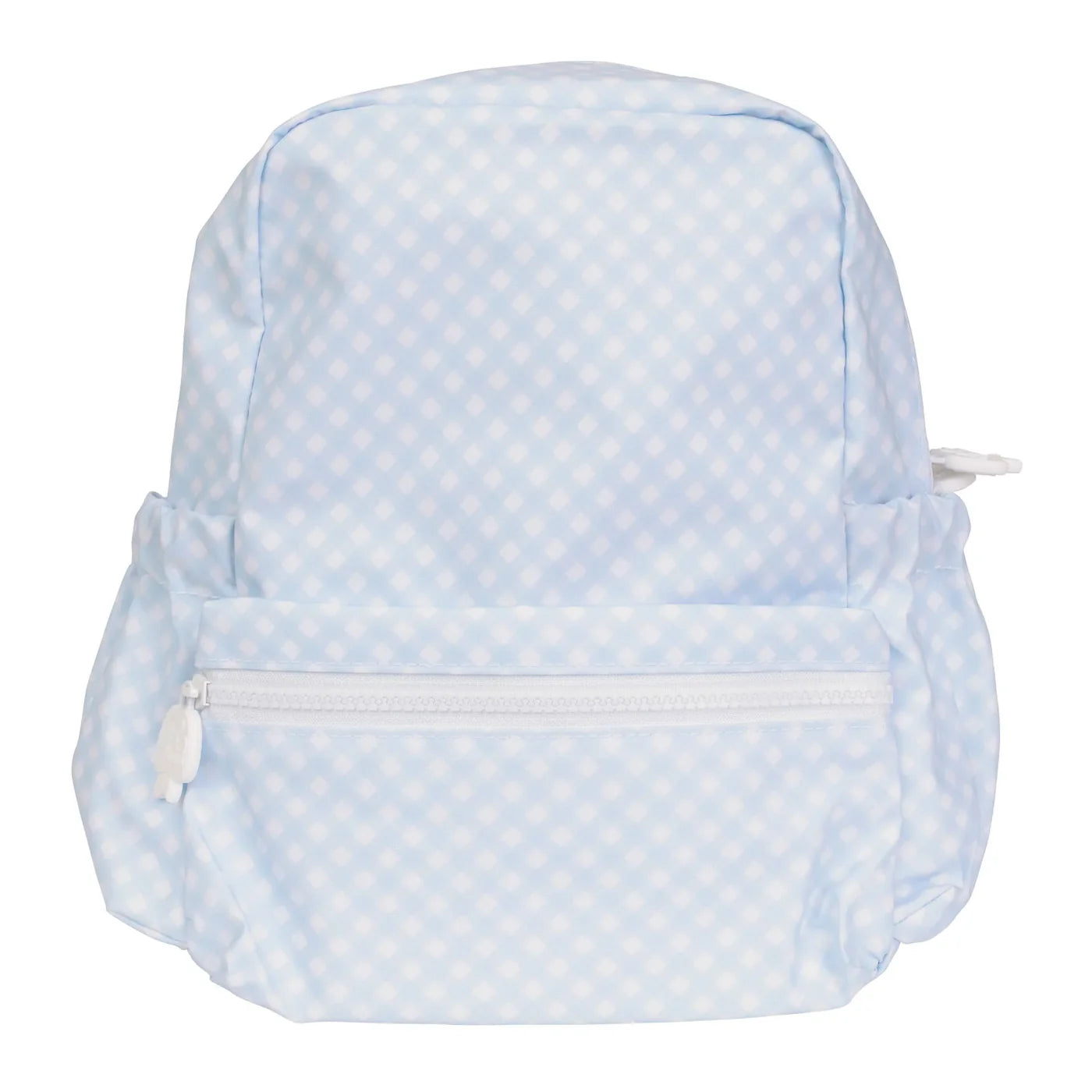 Apple of my Isla The Backpack (small): Blue Gingham