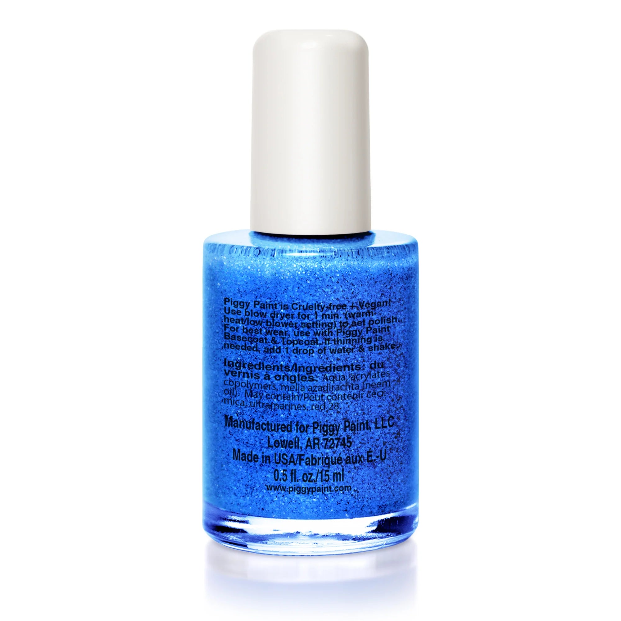 Piggy Paint Nail Polish: Mer-Maid in the Shade (Glitter Royal Blue)