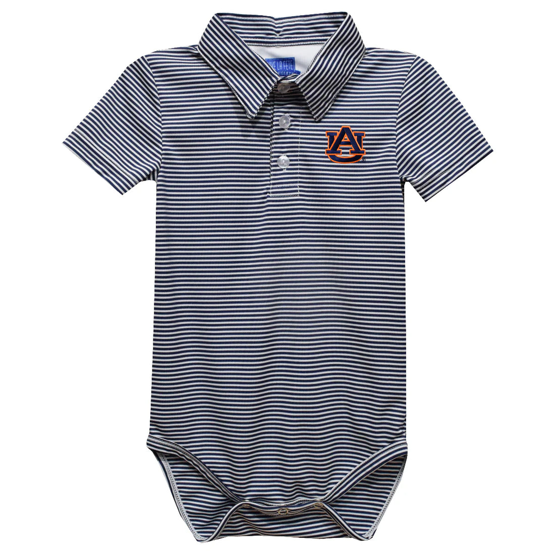 Auburn Tigers Embroidered Stripe Polo Onesie
