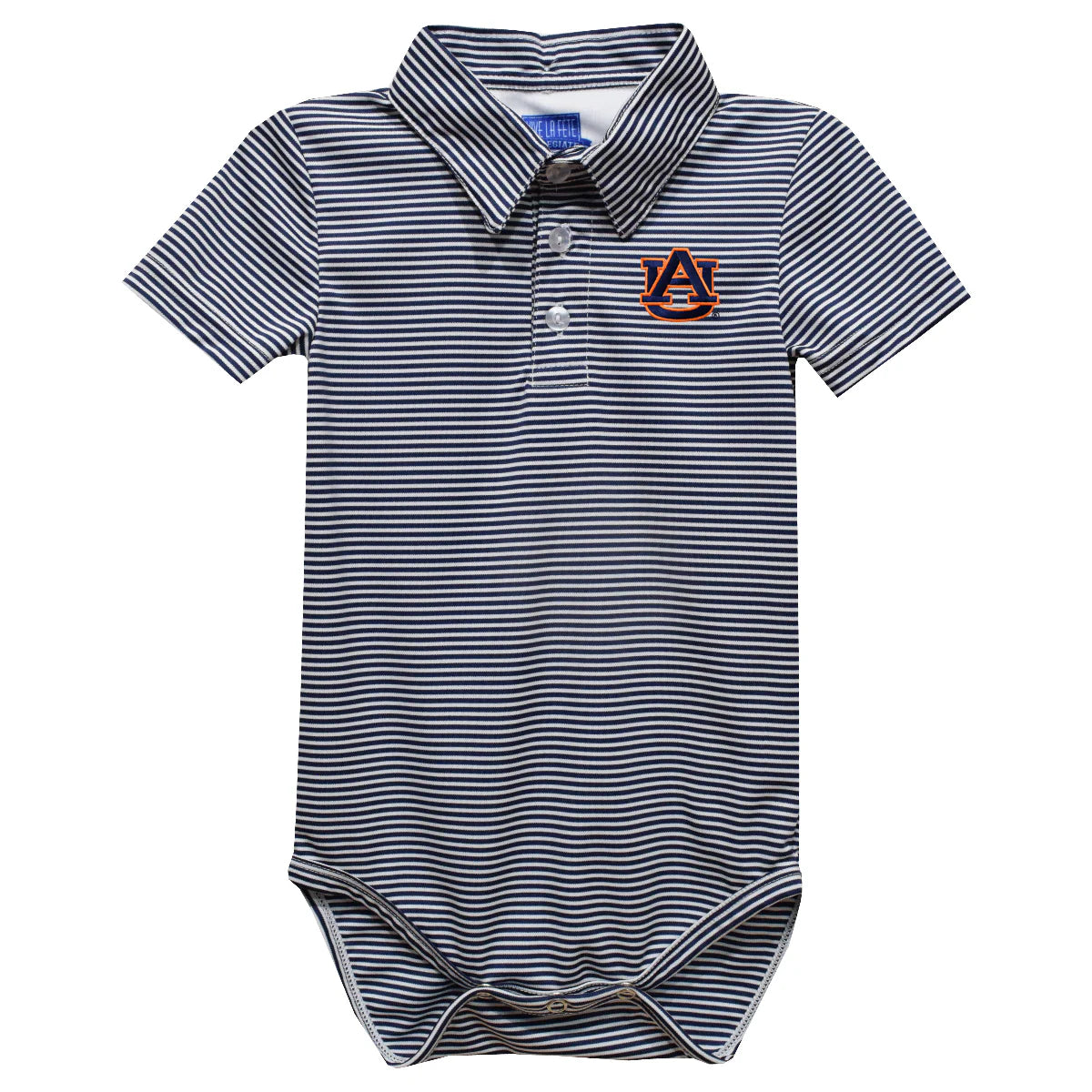 Auburn Tigers Embroidered Stripe Polo Onesie