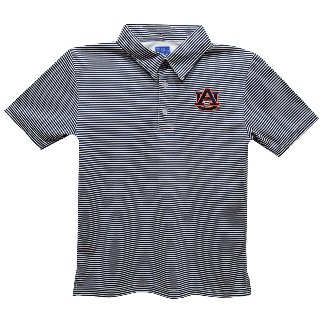 Striped Auburn Tigers Embroidered Polo