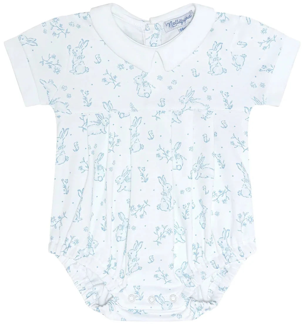 Blue Bunny Toile Bubble