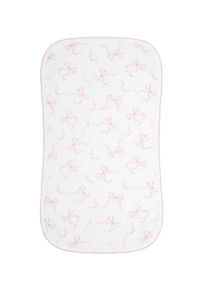 Charming Bows Print Burp Cloth
