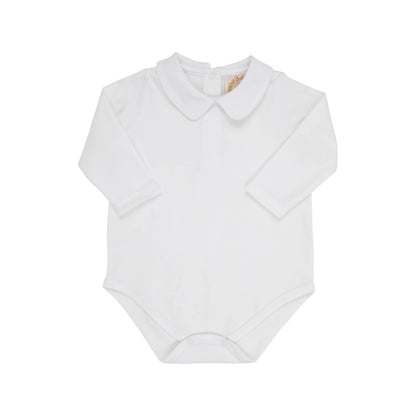 TBBC Pima LS Peter Pan Collar Shirt/Onsie: Worth Avenue White