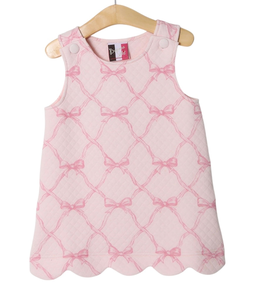 Dainty Bows Quilted A-Line Dress/Jumper