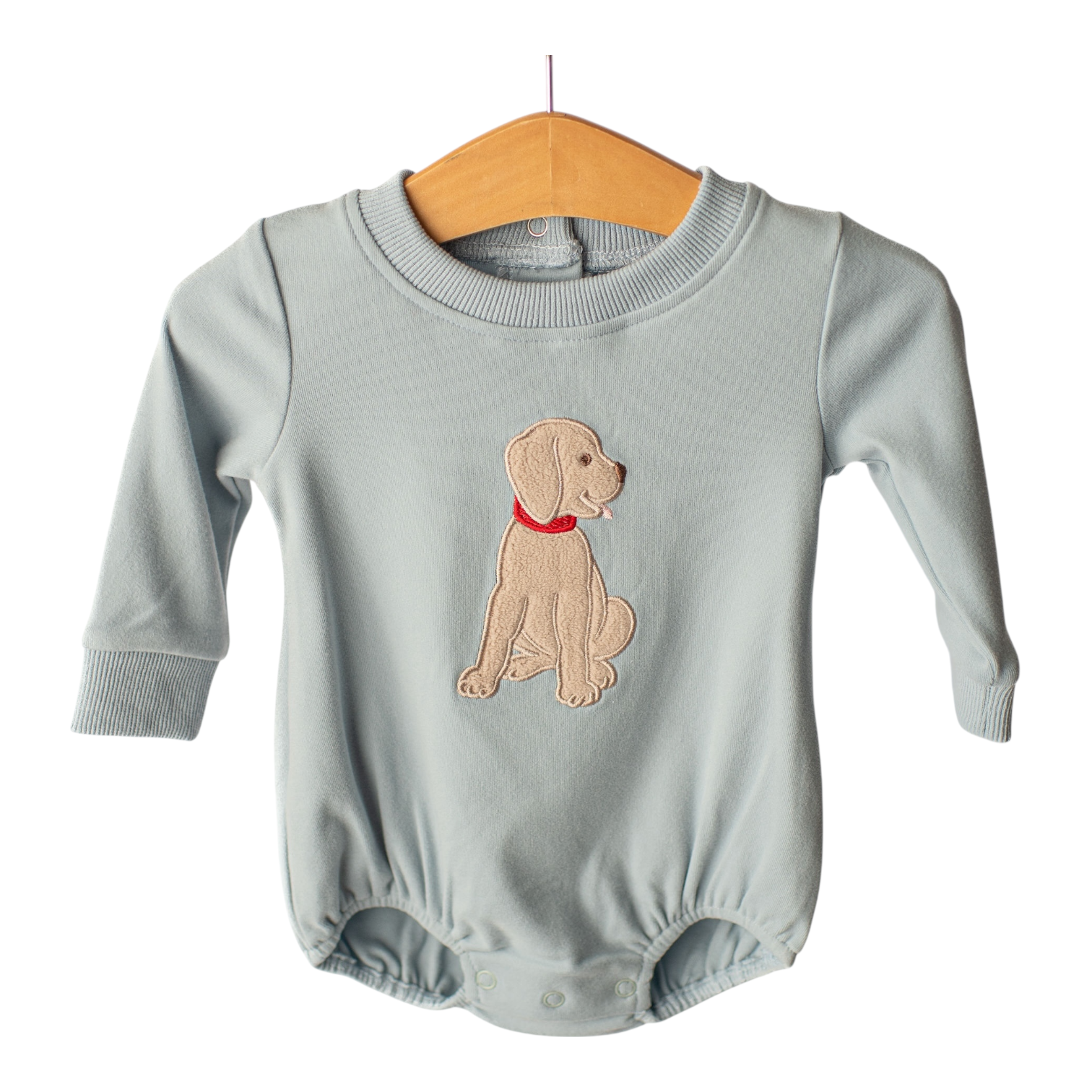 Puppy Applique Boy Bubble