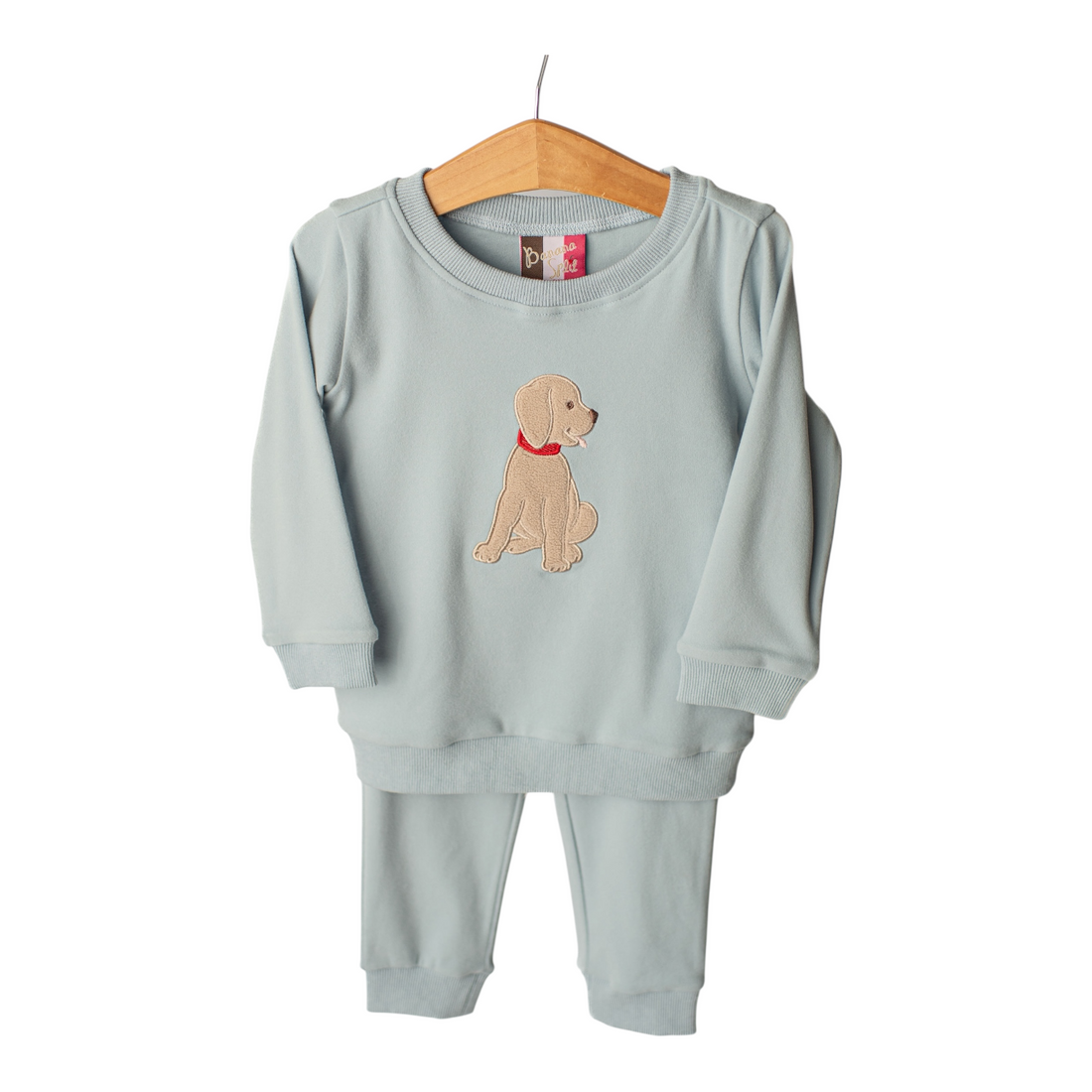 Puppy Applique Boys Jogger Set