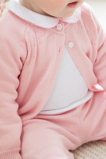 Pointelle Knit Set: Light Pink