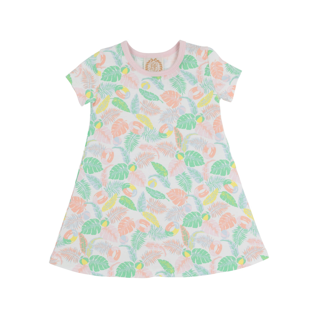 TBBC Polly Play Dress: Happy in Harbour Place with Palm Beach Pink
