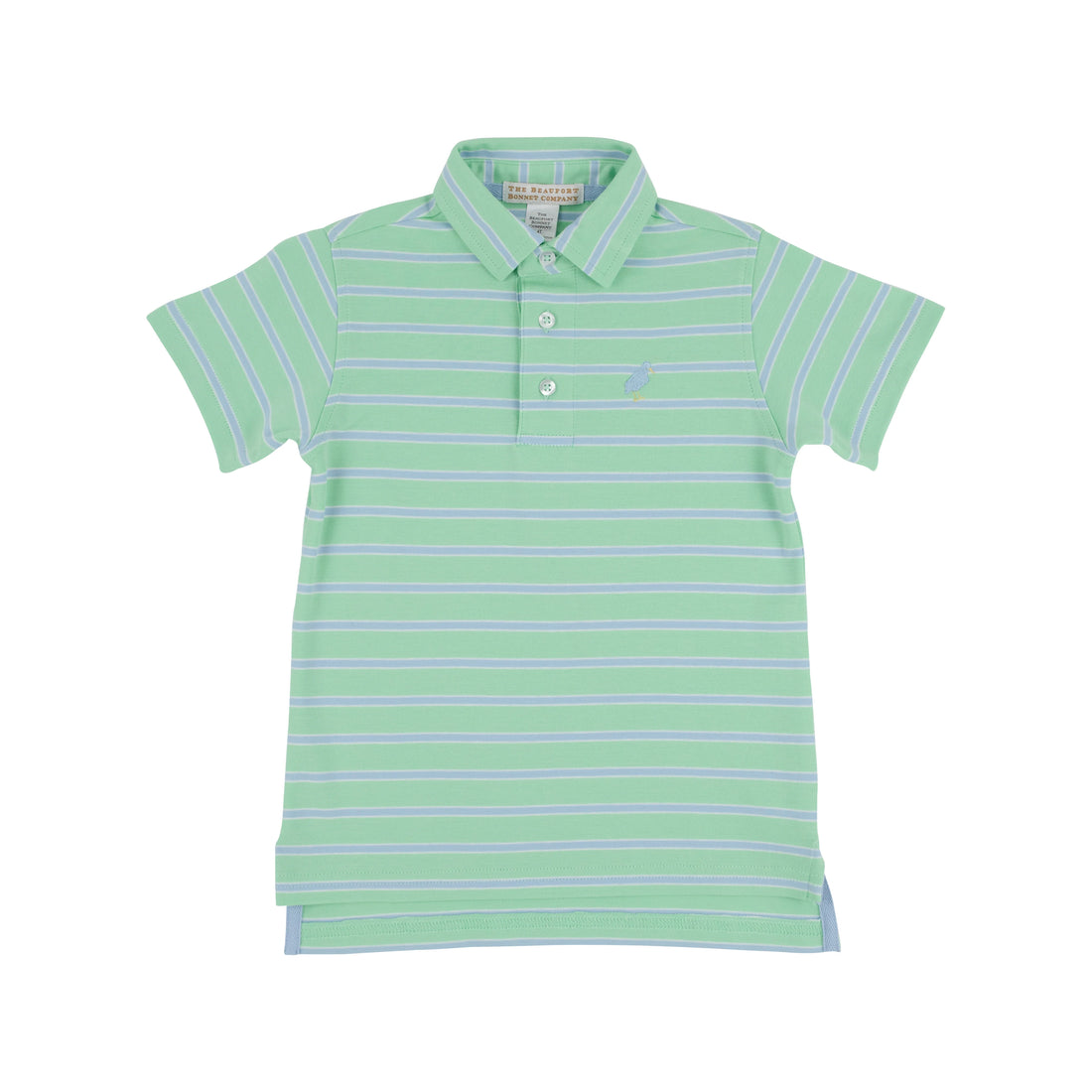 TBBC SS Prim &amp; Proper Polo: Grace Bay Green with Beale Street Blue
