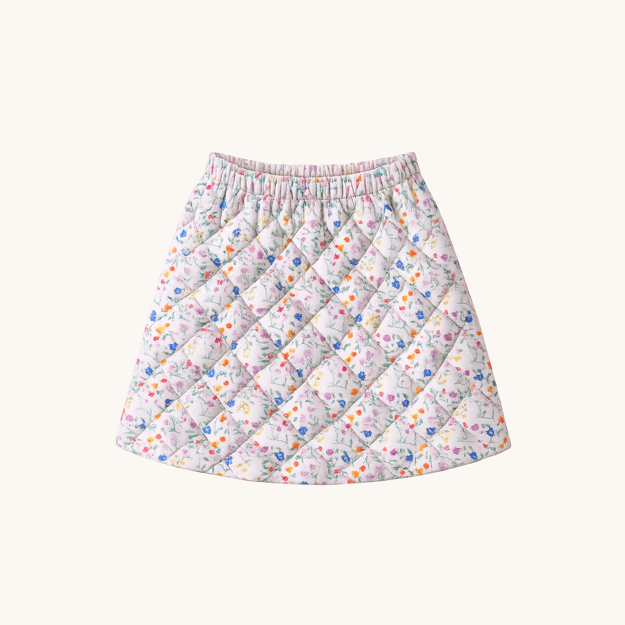 Quilted Skirt: Floral