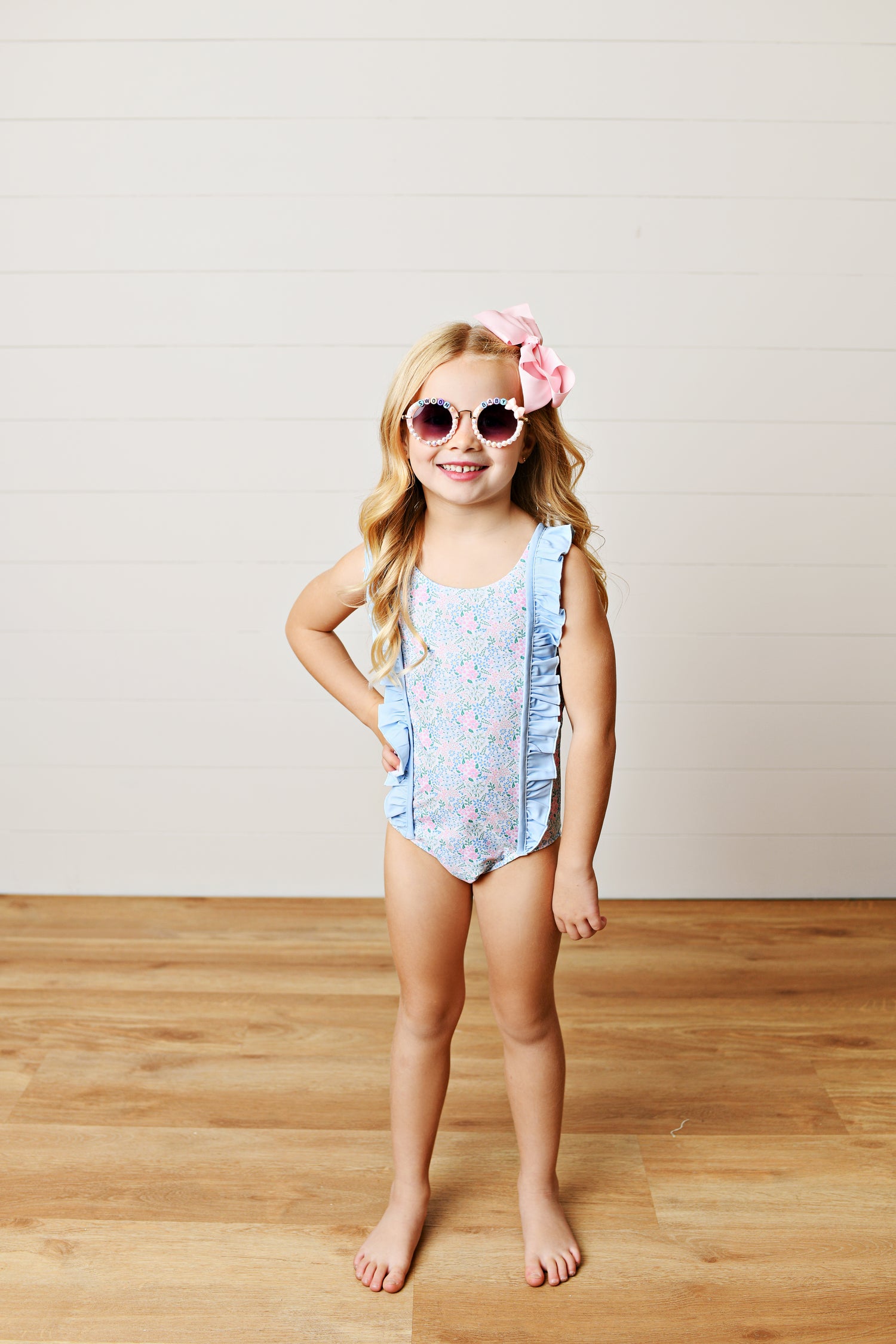 Ditsy Bloom Swimsuit with Ruffle Detail