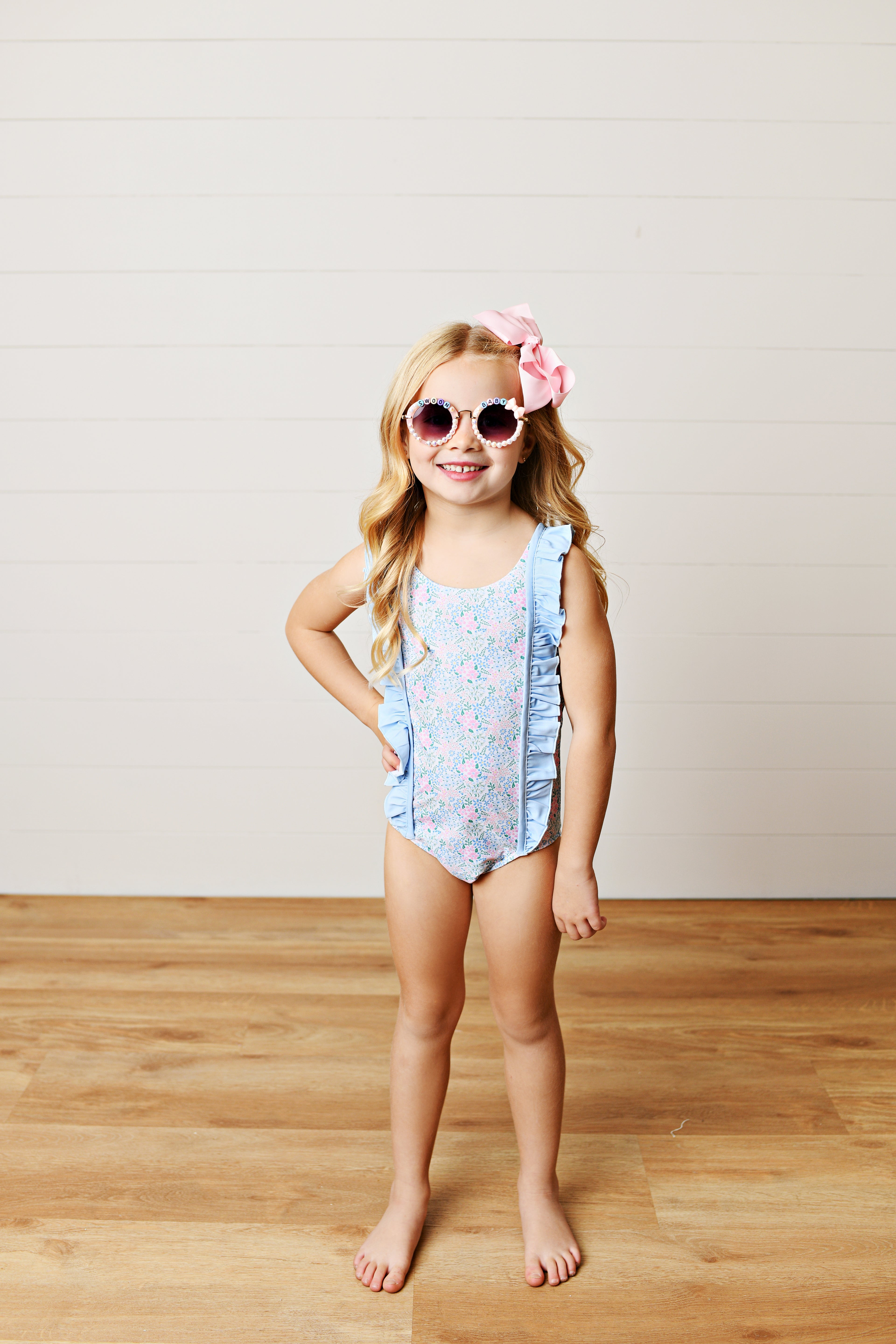 Ditsy Bloom Swimsuit with Ruffle Detail