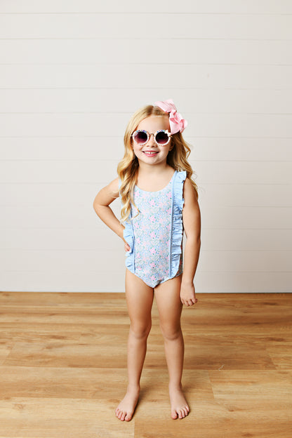 Ditsy Bloom Swimsuit with Ruffle Detail