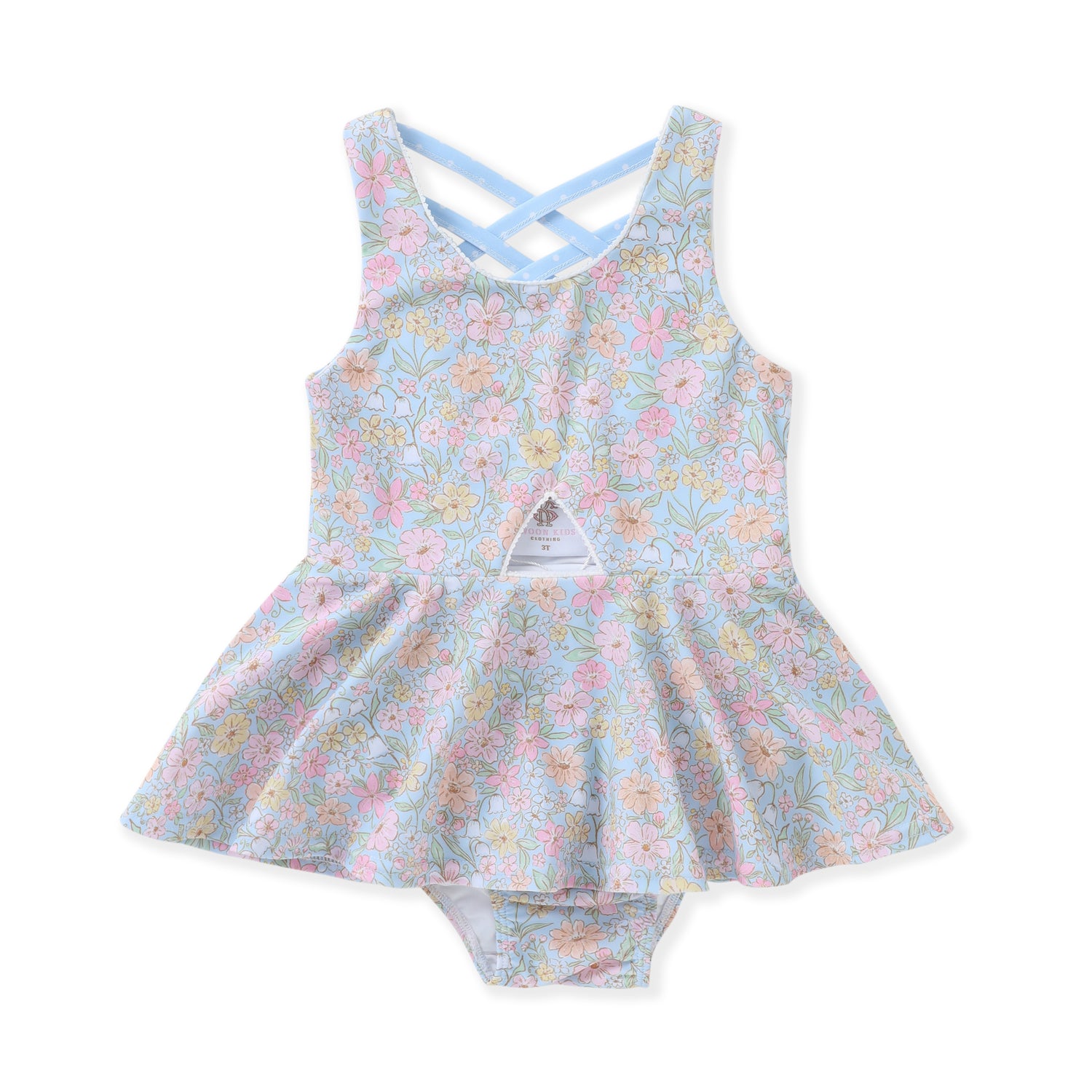 Ditsy Bloom Skirted 1-Piece Swimsuit