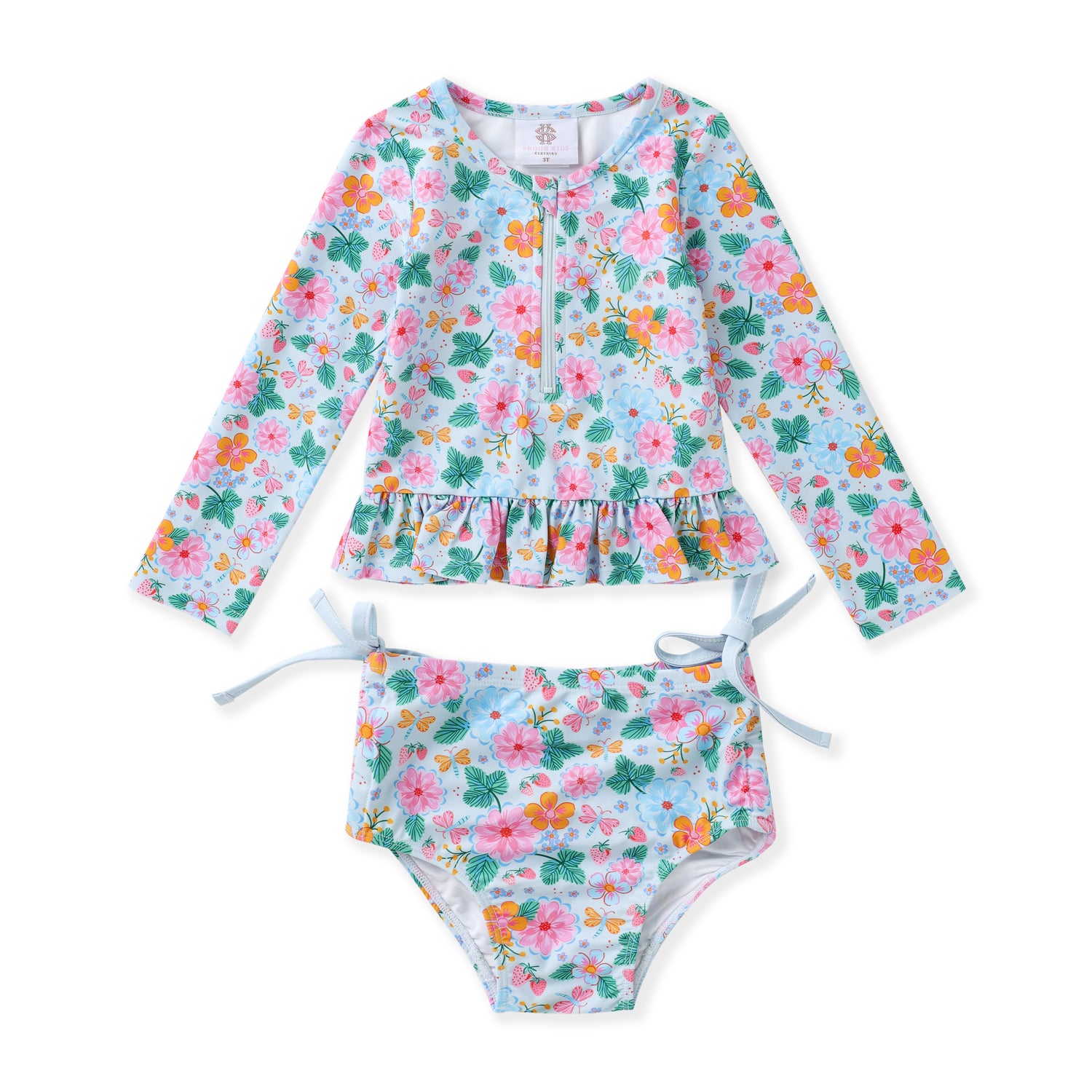LS 2-Piece Floral Swim Suit