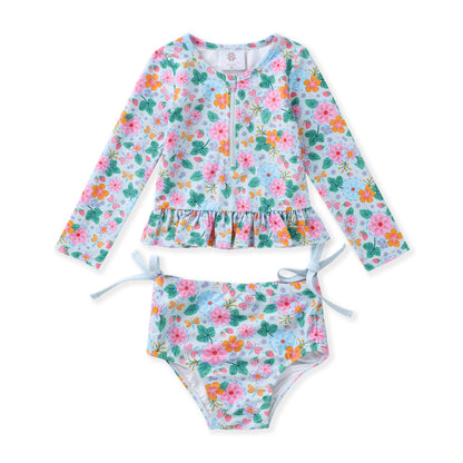 LS 2-Piece Floral Swim Suit
