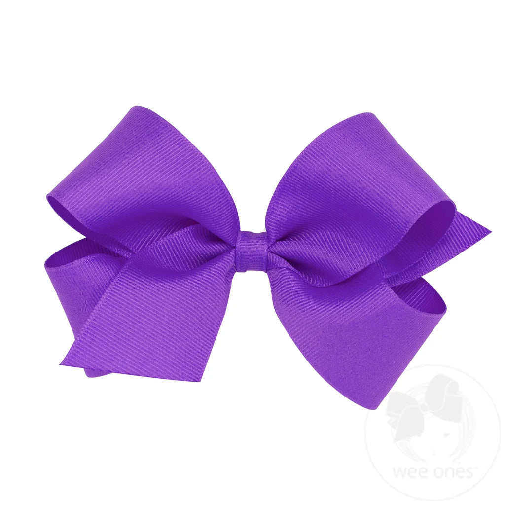 Medium Classic Grosgrain Hair Bow: Delphinium
