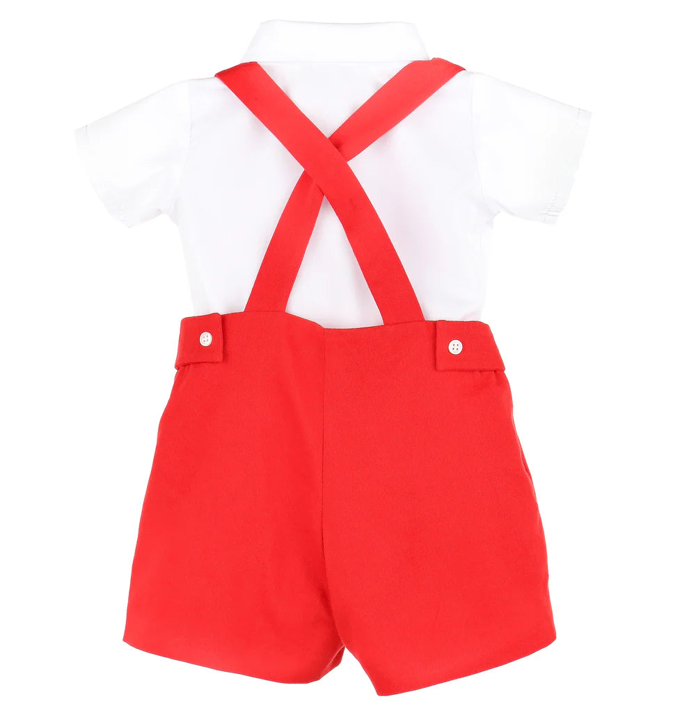 Timeless Tots Suspender Set: Red