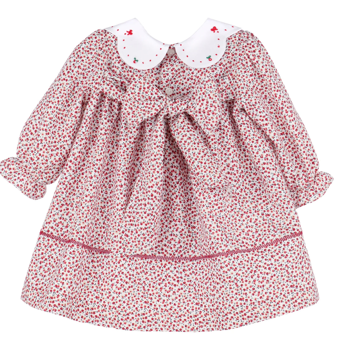 Apple Orchard Petal Float Dress: Red