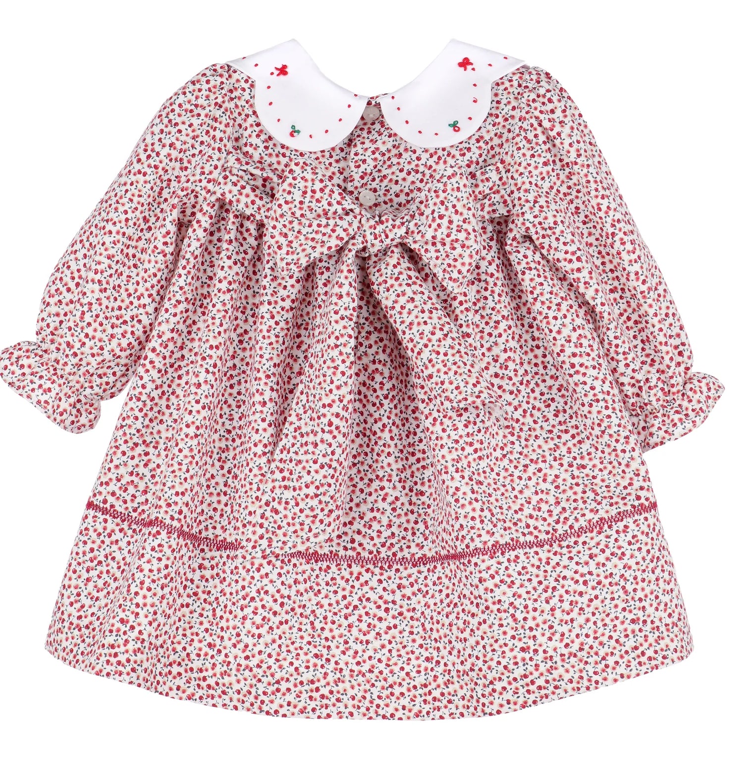 Apple Orchard Petal Float Dress: Red
