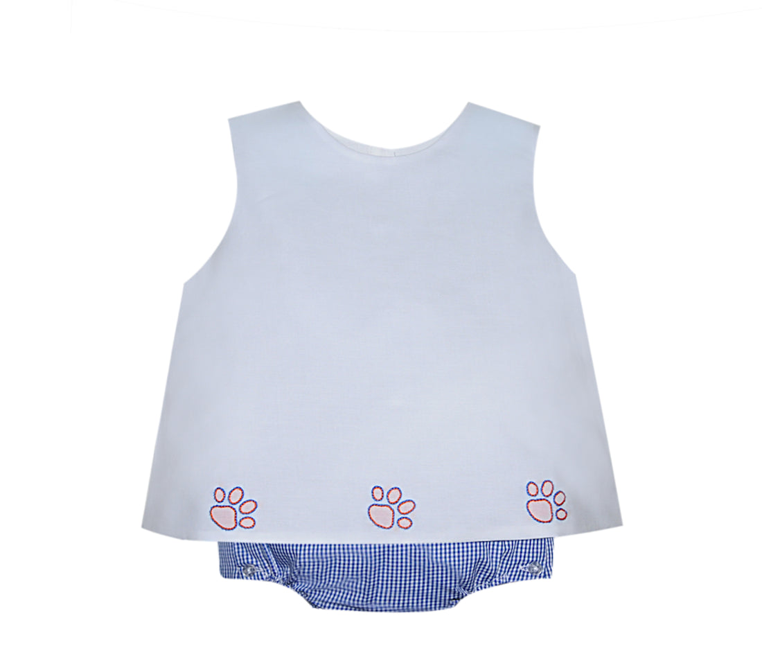 Unisex Diaper Set: Navy/Orange
