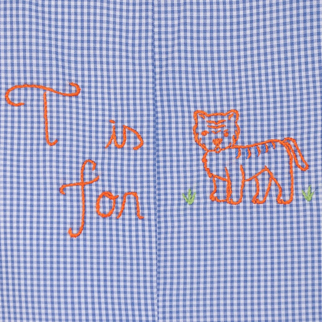 Embroidered Shortall: Navy/Orange