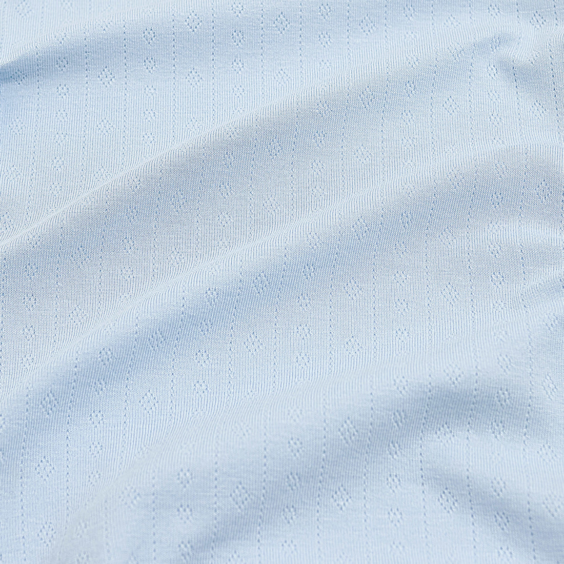 Pointelle Zippered Footie: Breeze