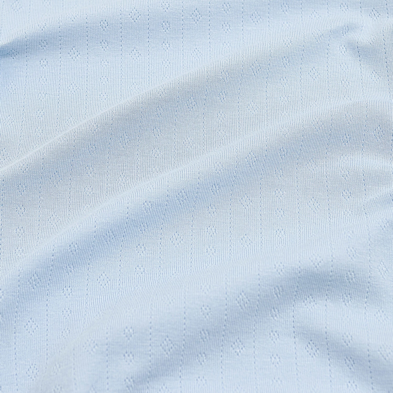 Pointelle Zippered Footie: Breeze