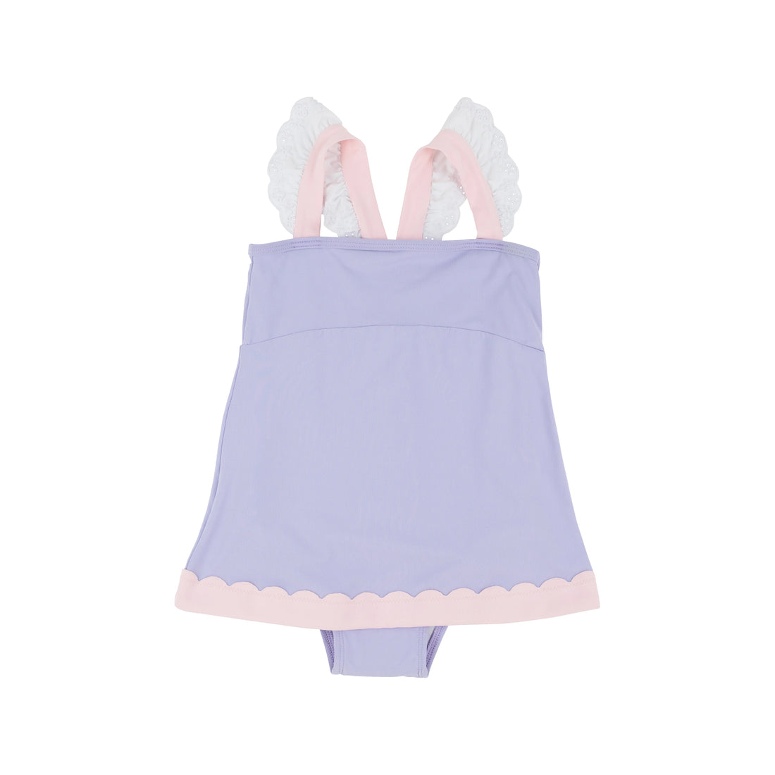 TBBC Sanctuary Scallop Swimsuit: Lauderdale Lavender with Palm Beach pink