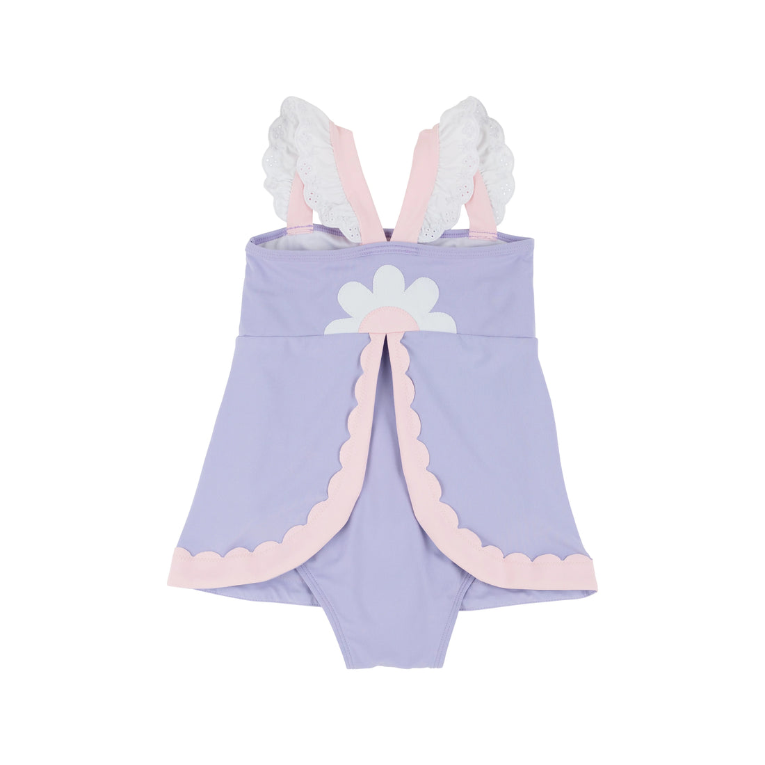 TBBC Sanctuary Scallop Swimsuit: Lauderdale Lavender with Palm Beach pink
