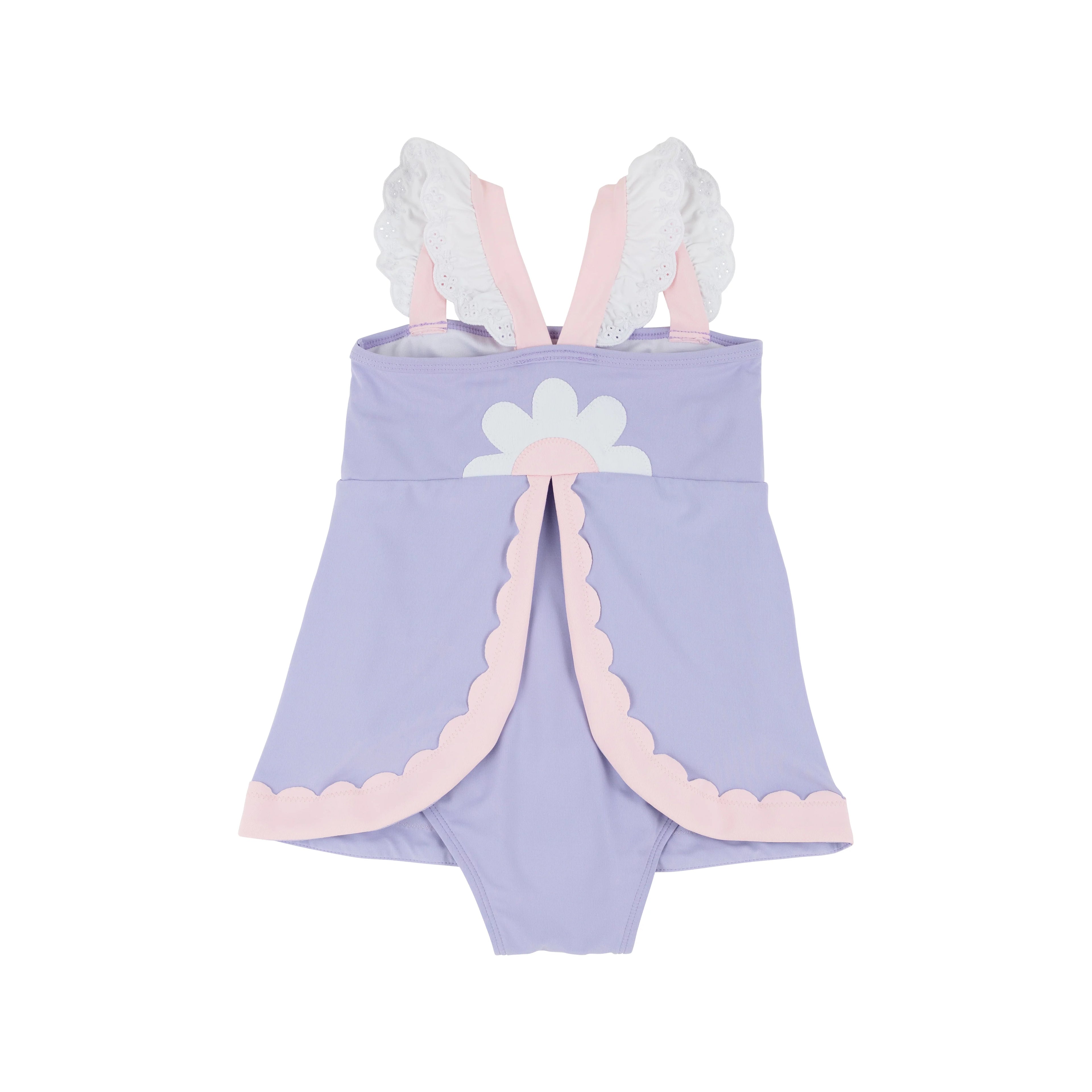 TBBC Sanctuary Scallop Swimsuit: Lauderdale Lavender with Palm Beach pink