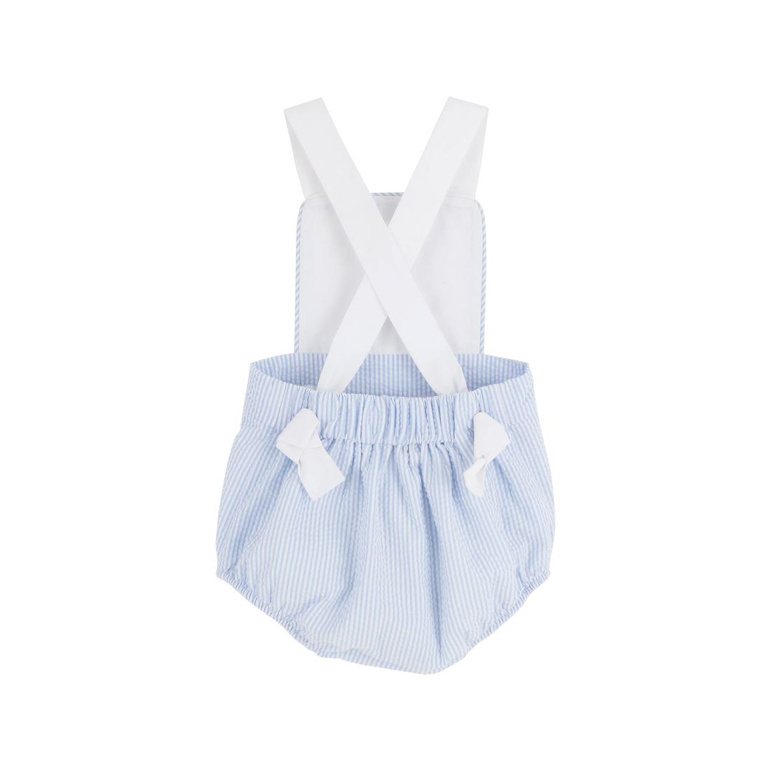 TBBC Sayre Sunsuit: Breakers Blue Seersucker with Wroth Ave White