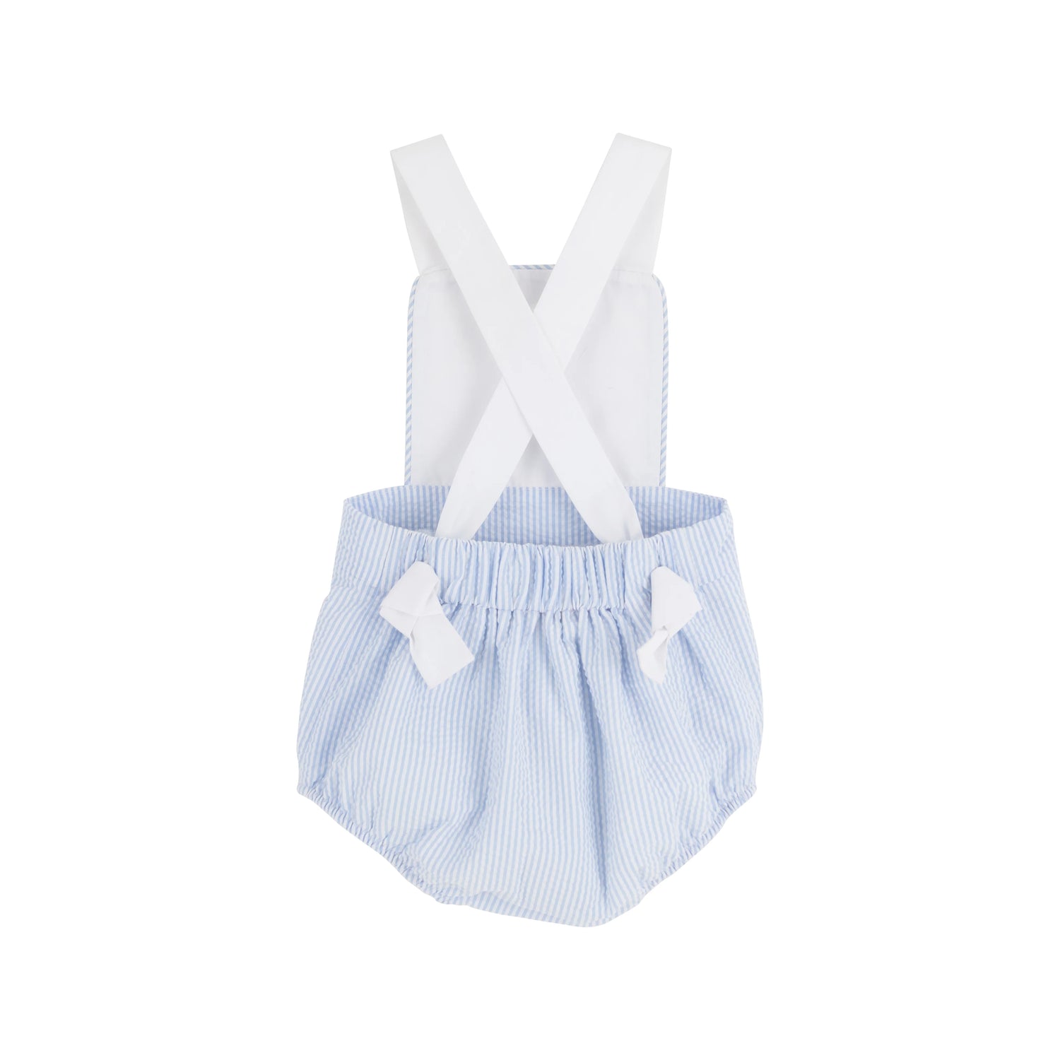 TBBC Sayre Sunsuit: Breakers Blue Seersucker with Wroth Ave White
