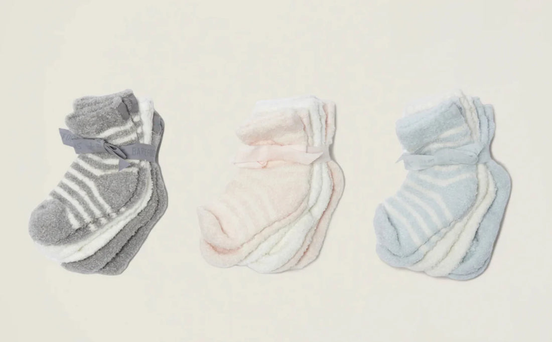 Barefoot Dreams CCL Infant Socks: Set of 3 Pairs