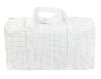 Apple Of My Isla The Duffle Bag: Blue/Green Windowpane