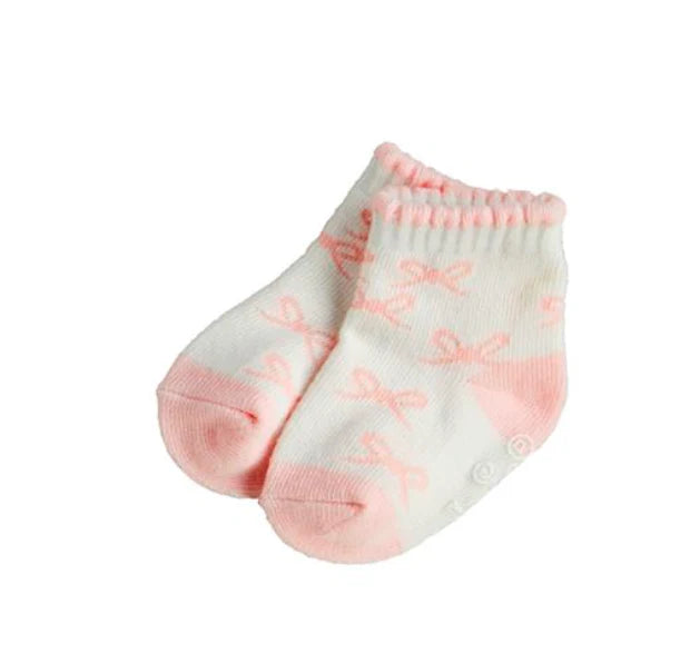 Pink Bows Printed Baby Socks