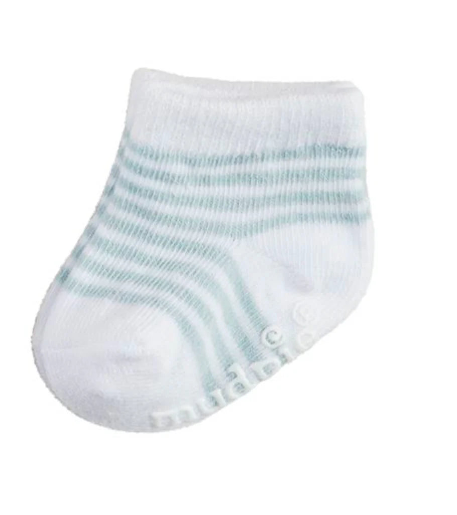 Blue/White Stripe Baby Socks