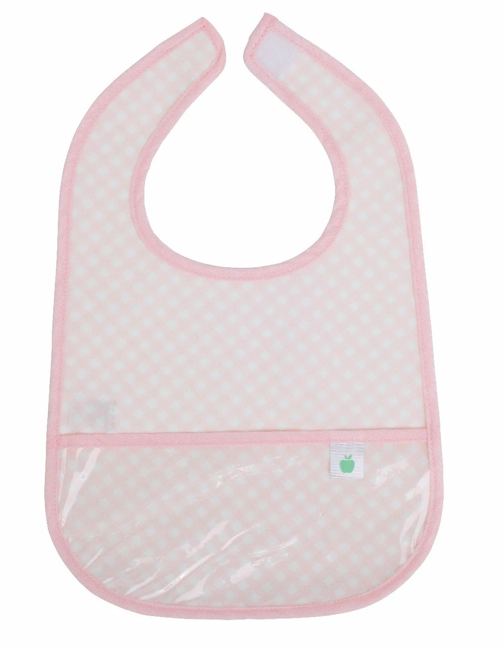 Apple of my Isla The Wipe It Bib: Pink Gingham