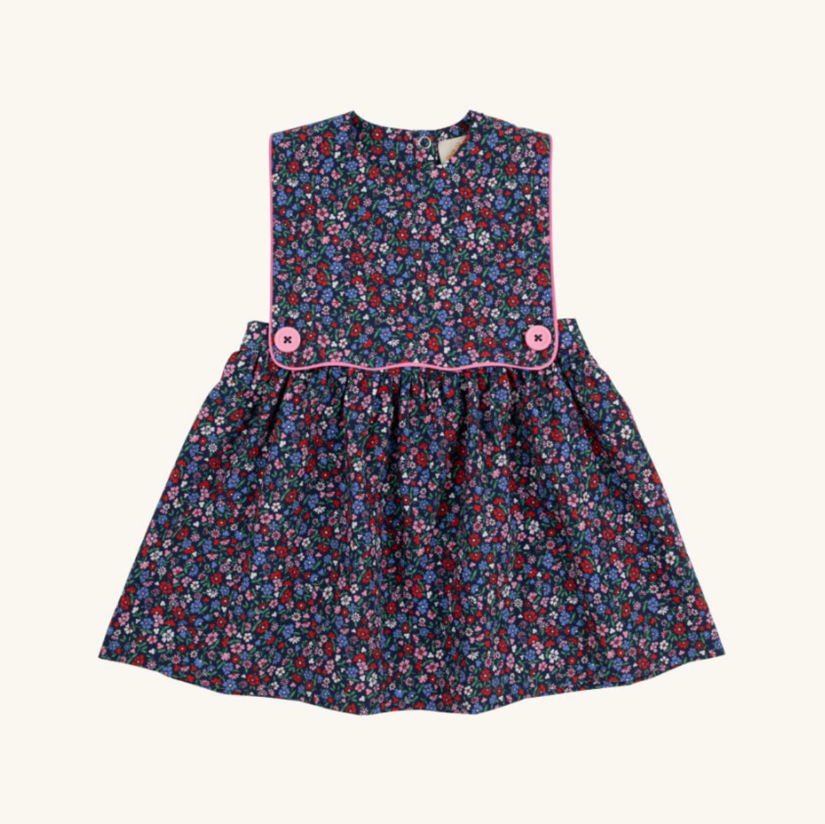 Brady Button In Dress: Fairfax Farm Floral