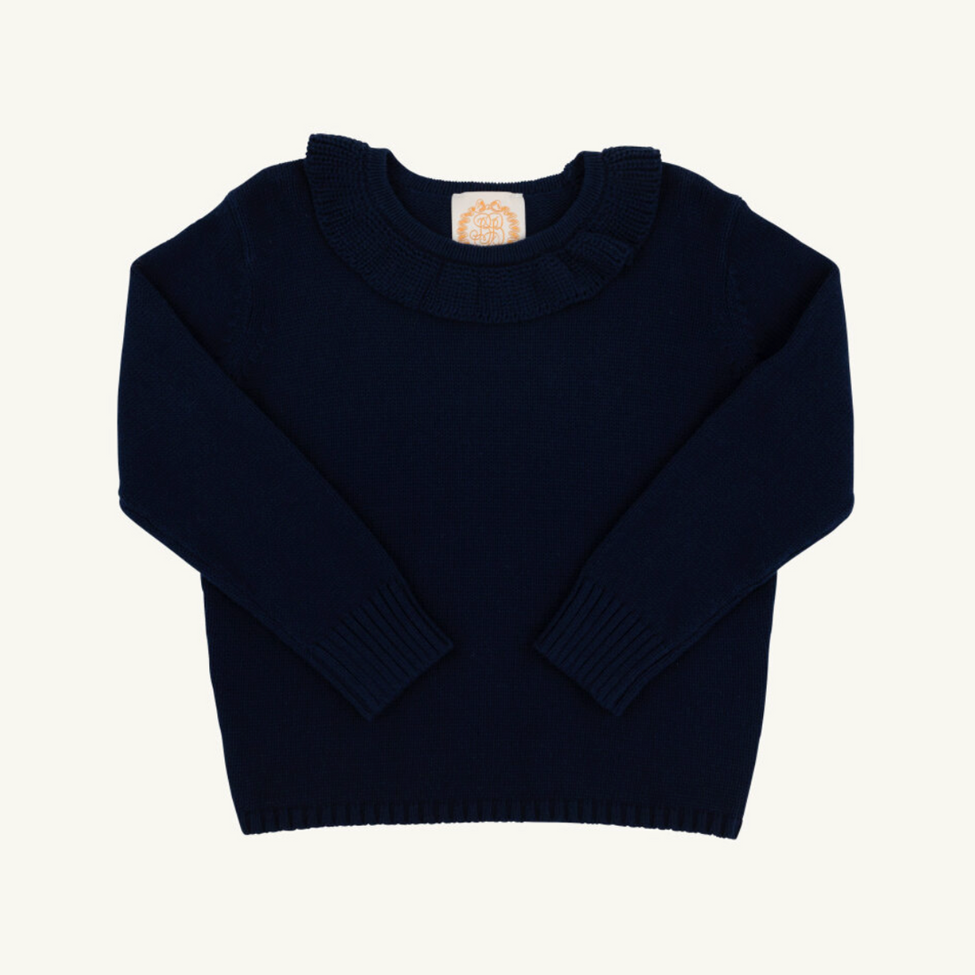 Reece Ruffle Sweater: Nantucket Navy