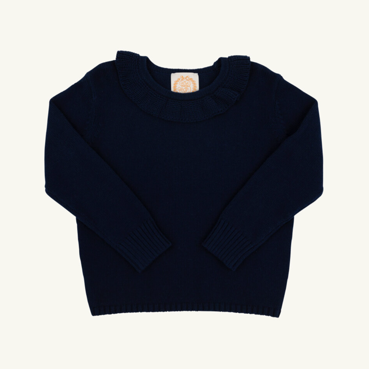 Reece Ruffle Sweater: Nantucket Navy