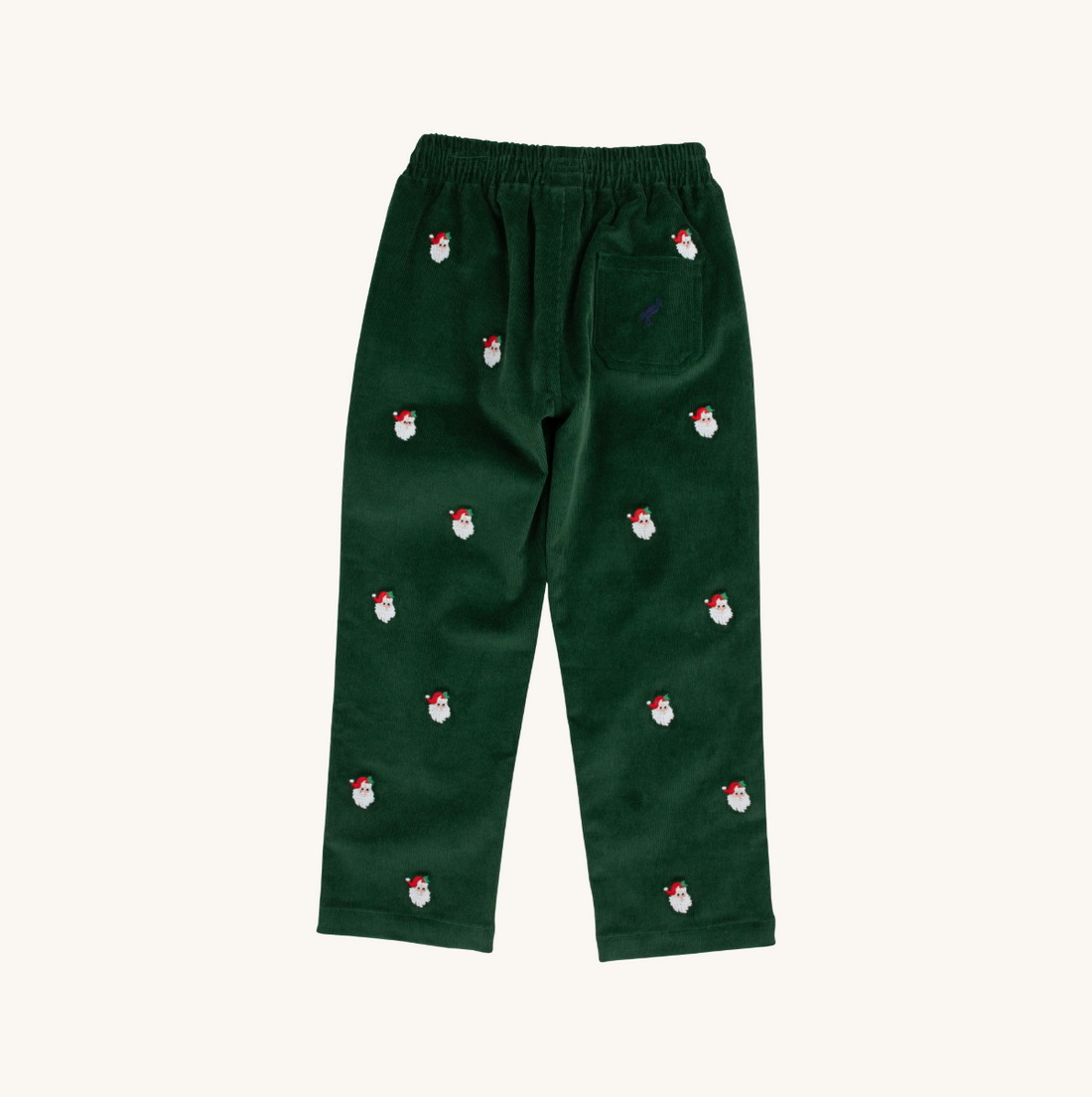 TBBC Critter Sheffield Pants: Grier Green Corduroy with Santa