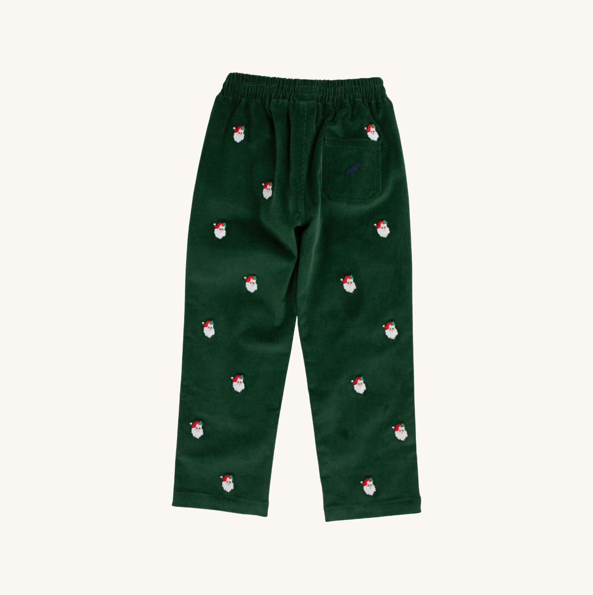 TBBC Critter Sheffield Pants: Grier Green Corduroy with Santa